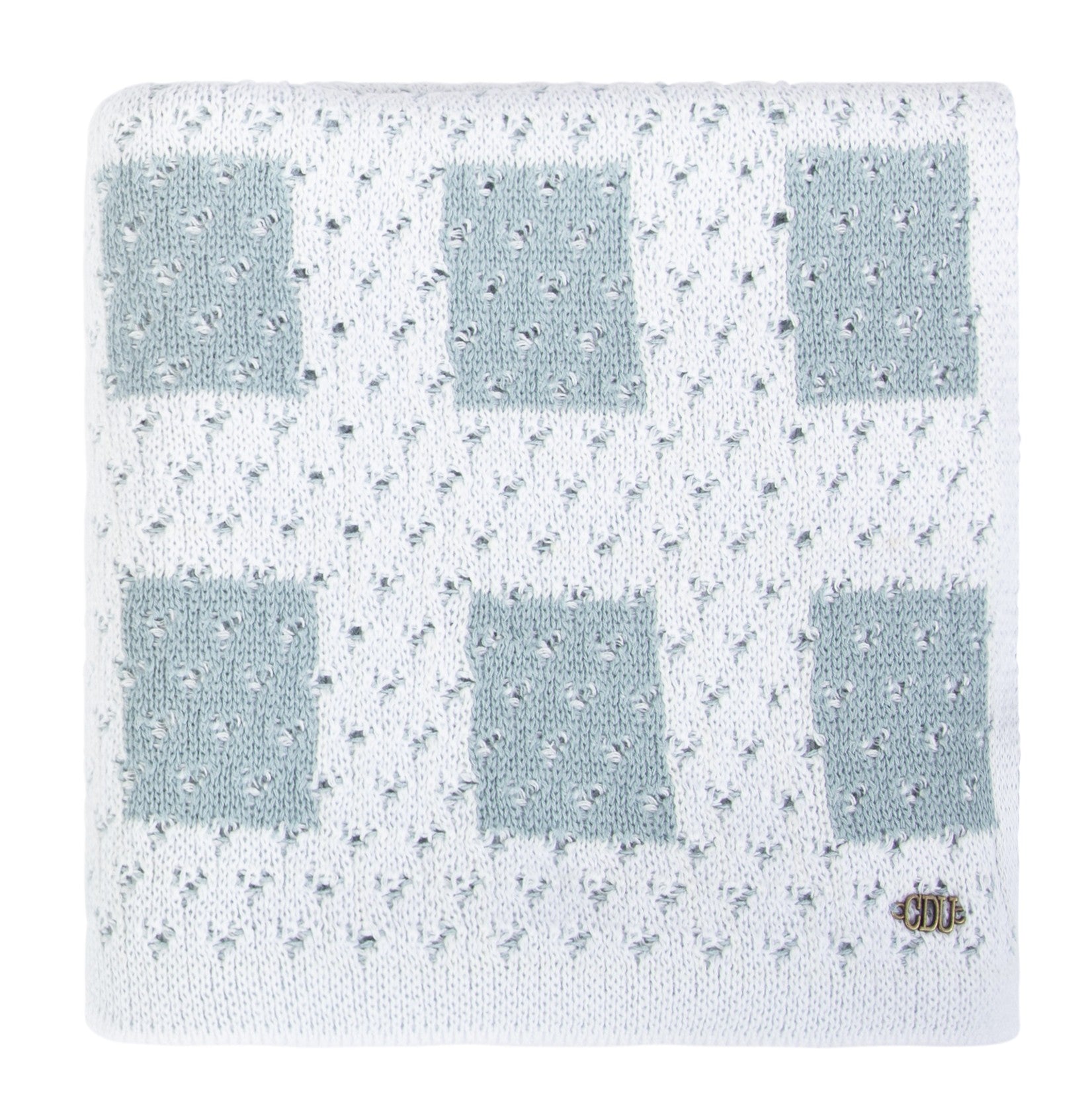 Knitted plaid Blanket (Blue)
