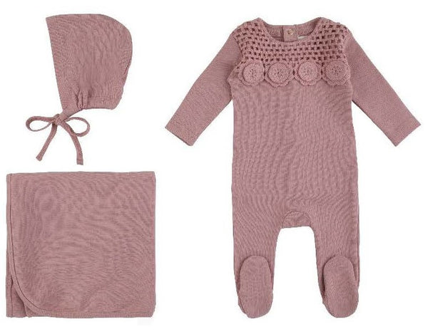 Crochet Front Piece Set (Pink)
