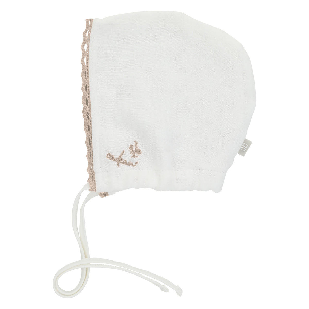 Cadeau Linen Luxury Footie And Bonnet - White Cadeau Linen Luxury Footie And Bonnet - White