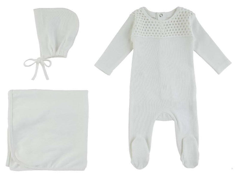 Crochet Front Piece Set (White)